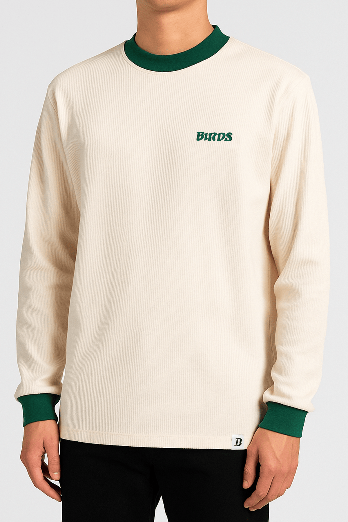Men's Birds Thermal Waffle Knit Shirt - Image 2