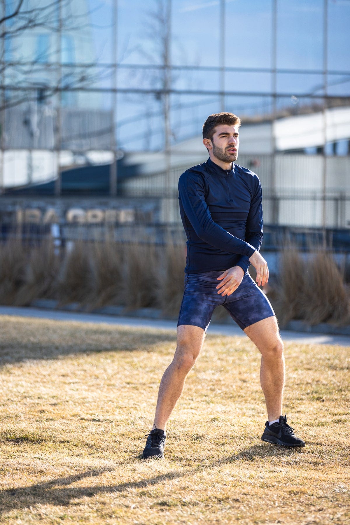 BOATHOUSE MEN'S CORE QUARTER-ZIP COMPRESSION TOP