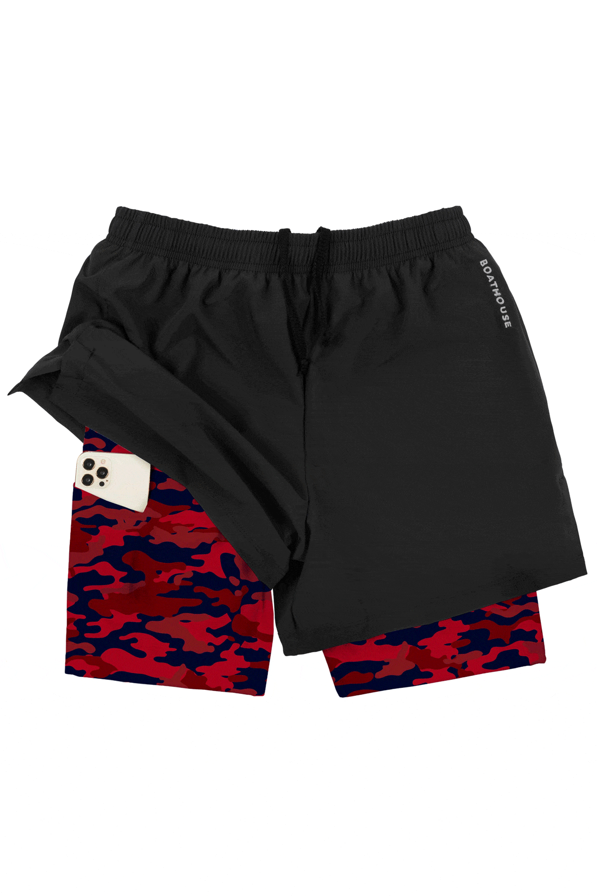 BOATHOUSE Men's Double Layer Training Shorts - Image 9