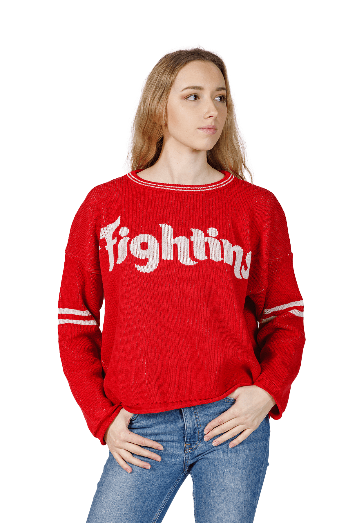 Women's Fightins Knit Cropped Crew - Image 2